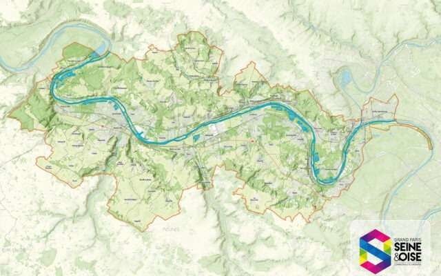 Carte du territoire de la Communauté Urbaine Grand Paris Seine & Oise, en A0.